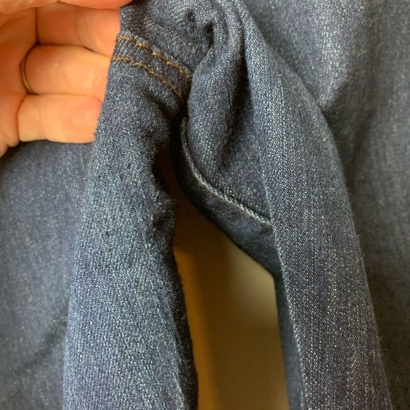 Cleo Denim Jeans Dark Stretch Mid Rise Capri Crop - Picture 5 of 7